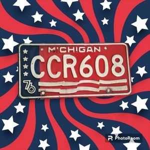 Vintage Collectible Michigan Bicentennial License Plate